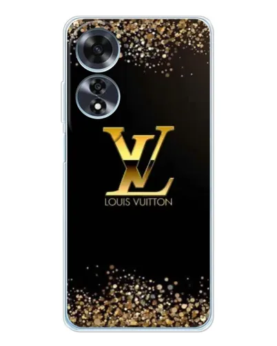Чехол для OPPO A60 с картинкой «LV — золотые искры»