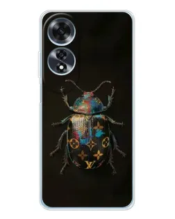 Чехол для OPPO A60 с картинкой «LV — мраморный принт»