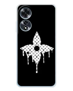 Чехол для OPPO A60 с картинкой «Цветочная монограмма»