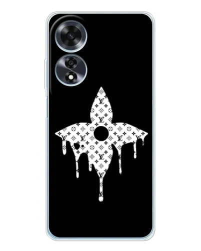 Чехол для OPPO A60 с картинкой «Цветочная монограмма»