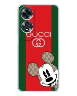 Чехол для OPPO A60 с картинкой «Gucci — полосы и Микки» Чехол для OPPO A60 с картинкой «Gucci — полосы и Микки»