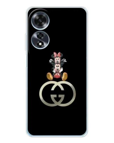 Чехол для OPPO A60 с картинкой «Минни Маус на лого»