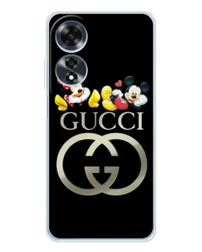 Чехол для OPPO A60 с картинкой «Gucci — герои Disney»
