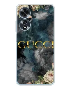 Чехол для OPPO A60 с картинкой «Абстрактные цветы Gucci» Чехол для OPPO A60 с картинкой «Абстрактные цветы Gucci»