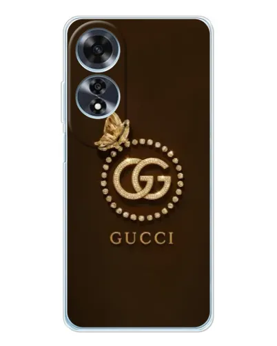 Чехол для OPPO A60 с картинкой «Gucci — золотая бабочка»