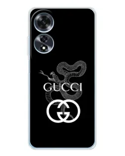 Чехол для OPPO A60 с картинкой «Gucci — серебряная змея» Чехол для OPPO A60 с картинкой «Gucci — серебряная змея»