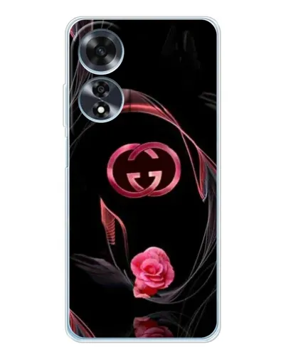 Чехол для OPPO A60 с картинкой «Gucci — неоновая роза»