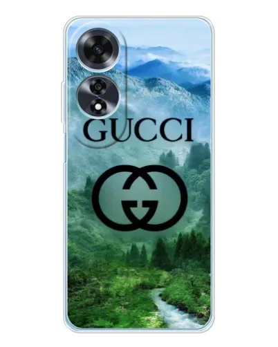 Чехол для OPPO A60 с картинкой «Gucci — горный пейзаж»