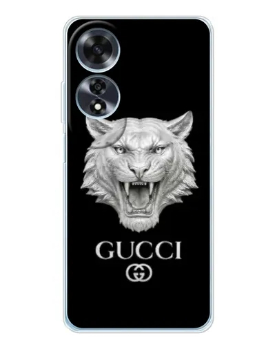 Чехол для OPPO A60 с картинкой «Gucci — серебряный лев» Чехол для OPPO A60 с картинкой «Gucci — серебряный лев»