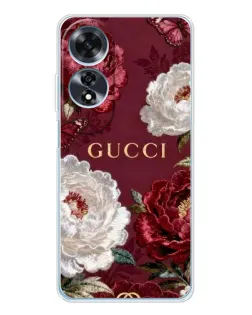 Чехол для OPPO A60 с картинкой «Gucci — бордовые розы» Чехол для OPPO A60 с картинкой «Gucci — бордовые розы»