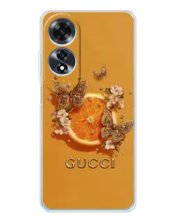 Чехол для OPPO A60 с картинкой «Gucci — золотые бабочки» Чехол для OPPO A60 с картинкой «Gucci — золотые бабочки»