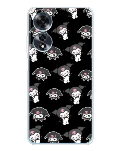Чохол для OPPO A60 з картинкою «Чорний паттерн Kuromi»