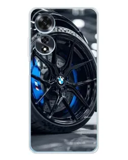 Чехол для OPPO A60 с картинкой «Колесо BMW вблизи»