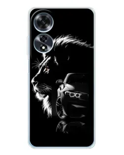 Чехол для OPPO A60 с картинкой «BMW и лев»