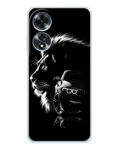 Чехол для OPPO A60 с картинкой «BMW и лев»