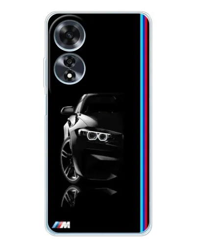 Чехол для OPPO A60 с картинкой «Силуэт BMW в темноте»