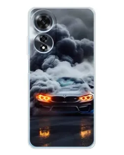 Чехол для OPPO A60 с картинкой «BMW в дыму»