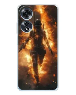 Чехол для OPPO A60 с картинкой «BMW — скорость в дожде»
