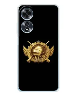 Чехол для OPPO A60 с картинкой «PUBG — оранжевый градиент»