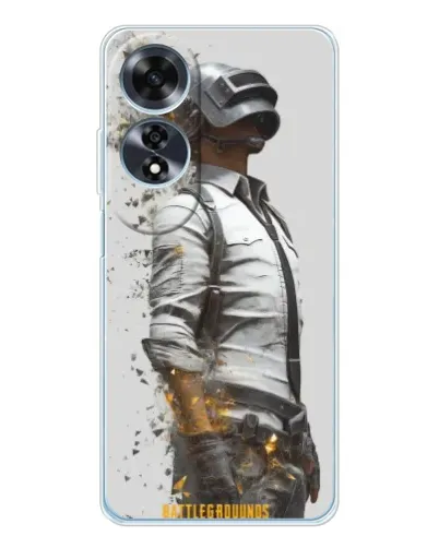 Чехол для OPPO A60 с картинкой «PUBG — боец в пыли»