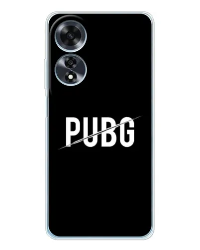 Чехол для OPPO A60 с картинкой «PUBG — белый логотип»