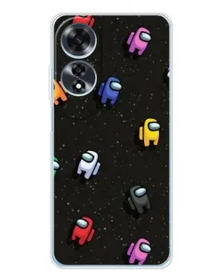 Чехол для OPPO A60 с картинкой «Космический паттерн Among Us»