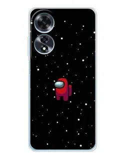 Чехол для OPPO A60 с картинкой «Красный Among Us»