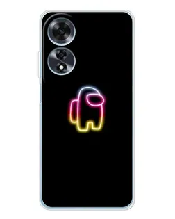Чехол для OPPO A60 с картинкой «Among Us градиент»