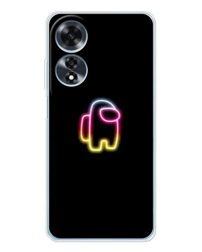 Чехол для OPPO A60 с картинкой «Among Us градиент»