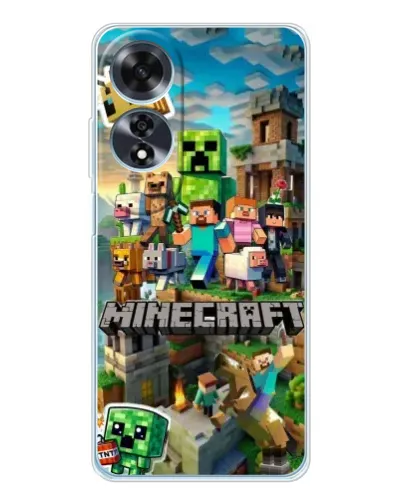 Чехол для OPPO A60 с картинкой «Замок Minecraft»