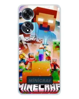 Чехол для OPPO A60 с картинкой «Minecraft герои игры»