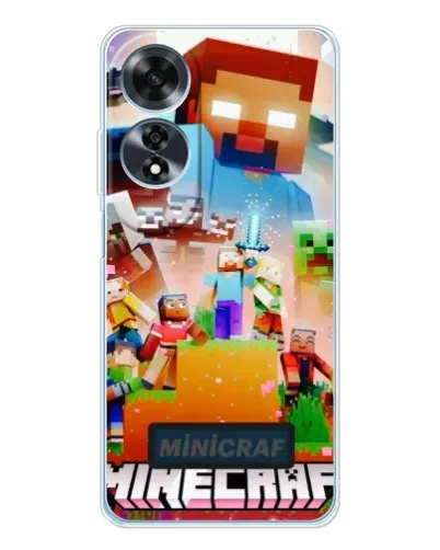 Чехол для OPPO A60 с картинкой «Minecraft герои игры»