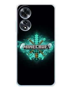 Чехол для OPPO A60 с картинкой «Minecraft Diamond лого»