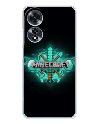 Чехол для OPPO A60 с картинкой «Minecraft Diamond лого»