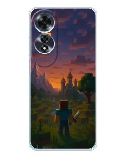 Чехол для OPPO A60 с картинкой «Стив у башни»