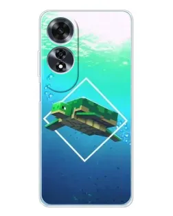Чехол для OPPO A60 с картинкой «Черепаха Minecraft»