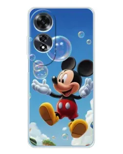Чехол для OPPO A60 с картинкой «Mickey и мыльные пузыри»