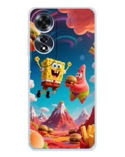 Чехол для OPPO A60 с картинкой «Космический фастфуд»