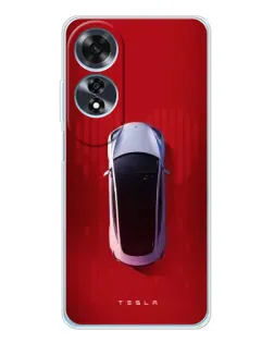 Чехол для OPPO A60 с картинкой «Tesla Top View»
