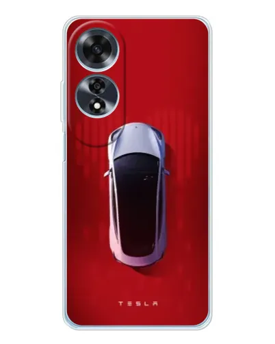 Чехол для OPPO A60 с картинкой «Tesla Top View»