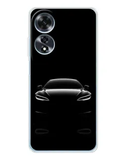 Чехол для OPPO A60 с картинкой «Силуэт Tesla Night»
