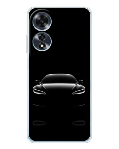 Чехол для OPPO A60 с картинкой «Силуэт Tesla Night»