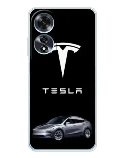 Чехол для OPPO A60 с картинкой «Tesla Model Y»
