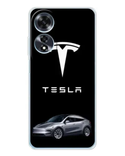 Чехол для OPPO A60 с картинкой «Tesla Model Y»