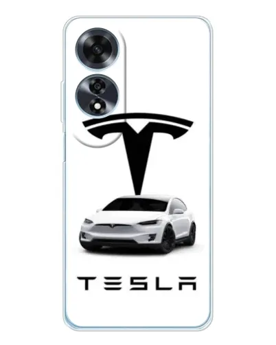Чехол для OPPO A60 с картинкой «Tesla White Style»