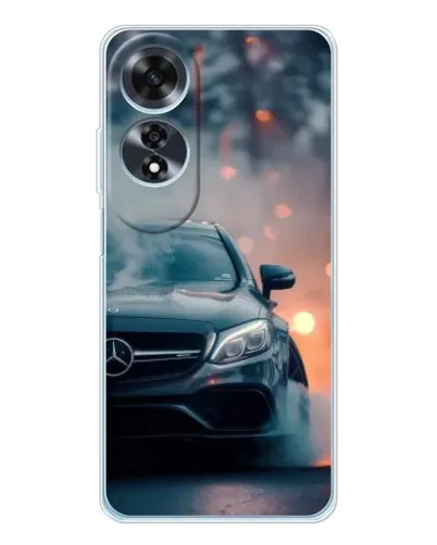 Чехол для OPPO A60 с картинкой «Mercedes — ночной город»