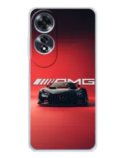 Чехол для OPPO A60 с картинкой «Mercedes AMG — красная линия»