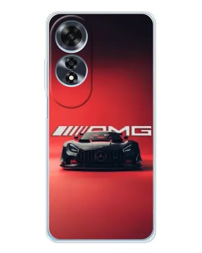 Чехол для OPPO A60 с картинкой «Mercedes AMG — красная линия»