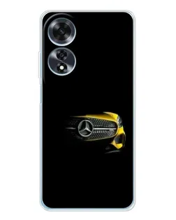 Чехол для OPPO A60 с картинкой «Mercedes — ретро стиль»