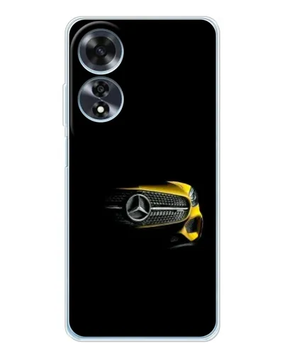 Чехол для OPPO A60 с картинкой «Mercedes — ретро стиль»
